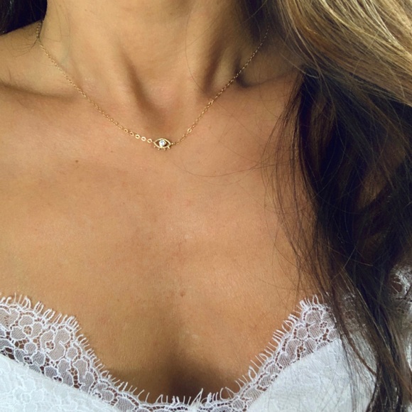 Evil Eye Cz Necklace - Picture 3 of 6